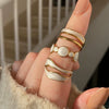 Wholesale Simple Highend Open Geometric Ring Stainless Steel Gold Plated For Women