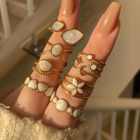 Wholesale Simple Highend Open Geometric Ring Stainless Steel Gold Plated For Women