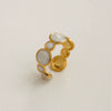 Wholesale Simple Highend Open Geometric Ring Stainless Steel Gold Plated For Women