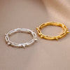 Wholesale Simple Hollow Geometric Stainless Steel 18K Gold Plated Unisex Ring Jewelry