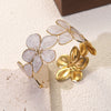 Wholesale Simple Hydraulic Pressure Stainless Steel Flower Oildrip Bracelet Jewelry Accessories