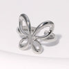 Wholesale Simple Ins Cold Style Butterfly Animals Zodiac Electroplated Stainless Steel Ring For Women