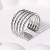 Wholesale Simple Ins Cold Style Open Women's Titanium Steel Ring 18K Gold Plated With Geometric Design