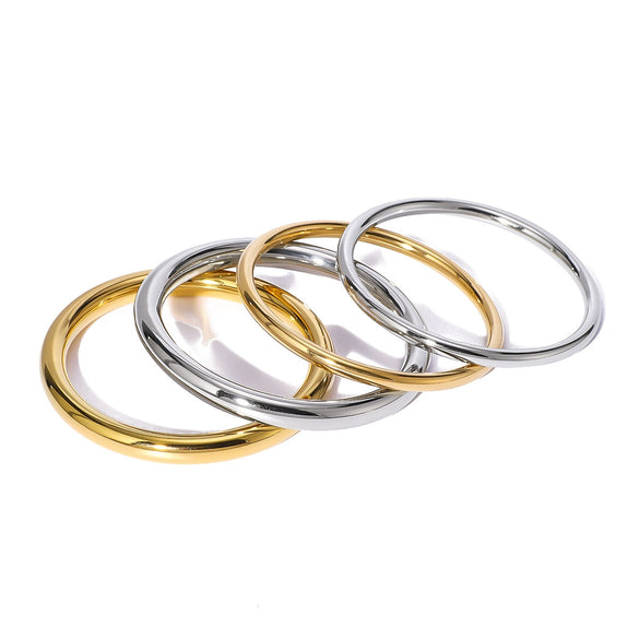 Wholesale Simple Ins Style Hollow Ring Bracelet Stainless Steel 18K Gold Plated Non Fading Jewelry