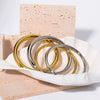 Wholesale Simple Ins Style Hollow Ring Bracelet Stainless Steel 18K Gold Plated Non Fading Jewelry