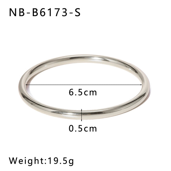 Wholesale Simple Ins Style Hollow Ring Bracelet Stainless Steel 18K Gold Plated Non Fading Jewelry