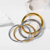 Wholesale Simple Ins Style Hollow Ring Bracelet Stainless Steel 18K Gold Plated Non Fading Jewelry