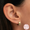 Wholesale Simple Ins Style S925 Sterling Silver Double Row Luxury Diamond Earring With Geometric Pattern And Electroplating For Women