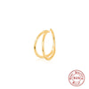 Wholesale Simple Ins Style S925 Sterling Silver Unisex Crown Body Puncture Cartilage Nose Ring With Gold Inlaid And U Shape Design