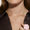 Wholesale Simple Ins Style S925 Sterling Silver Y Shaped Diamond Zircon Tassel Pendant Necklace With Electroplating For Women