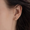 Wholesale Simple Ins Style Sterling Silver Geometric Zircon Earrings With Electroplating For Women