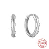 Wholesale Simple Ins Style Sterling Silver Geometric Zircon Earrings With Electroplating For Women