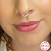 Wholesale Simple Ins Style Sterling Silver 925 Human Body Puncture Cartilage Round Nose Ring Open Ring With Electroplating And Geometric Design