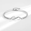 Wholesale Simple Intertwined Copper Bracelets With Microencrusted Texture And Electroplating Treatment