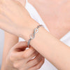 Wholesale Simple Intertwined Copper Bracelets With Microencrusted Texture And Electroplating Treatment