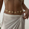 Wholesale Simple Iron Waist Chain With Starfish Shell Flower Design For Women