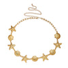 Wholesale Simple Iron Waist Chain With Starfish Shell Flower Design For Women