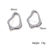 Wholesale Simple Irregular Geometric Heart Rhombus Stainless Steel Titanium Steel Earrings For Women With Electroplating