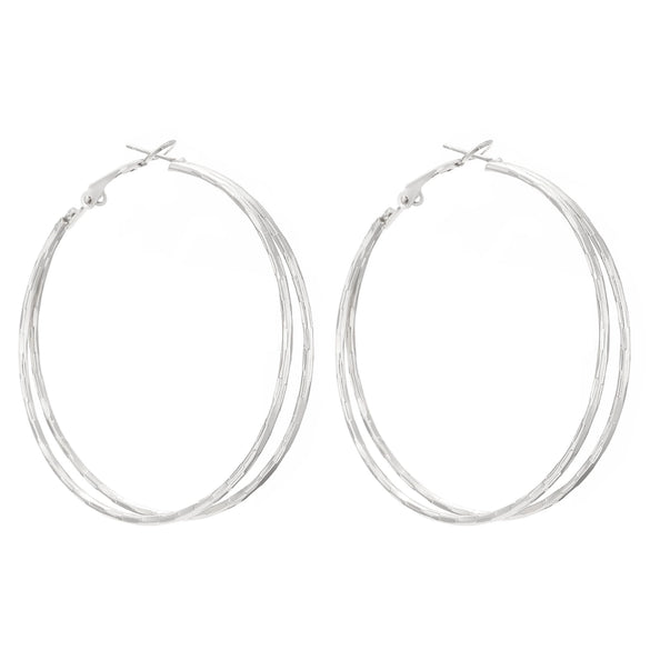 Wholesale Simple Irregular Spiny Circle Alloy Earrings With Electroplating Geometric Design For Women