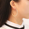 Wholesale Simple Irregular Spiny Circle Alloy Earrings With Electroplating Geometric Design For Women