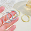 Wholesale Simple Irregular Spiny Circle Alloy Earrings With Electroplating Geometric Design For Women