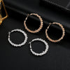 Wholesale Simple Irregular Spiny Circle Alloy Earrings With Electroplating Geometric Design For Women