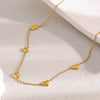 Wholesale Simple Joker Heart Shaped Jewelry Stainless Steel 18K Gold Plated For Women