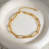 Wholesale Simple Ladies Stainless Steel Cross Chain Bracelet With Pvd Furnace Vacuum Real Gold Plating And Niche Geometric Design
