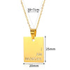 Wholesale Simple Letter Glossy Stainless Steel Necklace With Electroplating Fashionable Retro Love Design