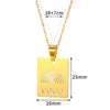 Wholesale Simple Letter Glossy Stainless Steel Necklace With Electroplating Fashionable Retro Love Design