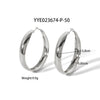 Wholesale Simple Light Luxury Arc Ring Earrings In Stainless Steel With Geometric Design And Pvd Furnace Real Gold Electroplating For Women