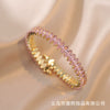Wholesale Simple Light Luxury Copper Zircon Set Bracelet Jewelry For Female