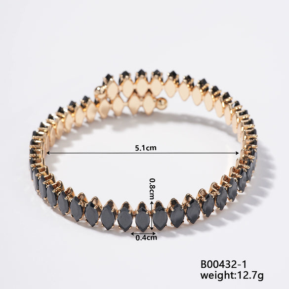 Wholesale Simple Light Luxury Copper Zircon Set Bracelet Jewelry For Female