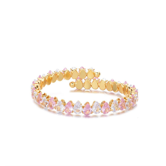 Wholesale Simple Light Luxury Copper Zircon Set Bracelet Jewelry For Female