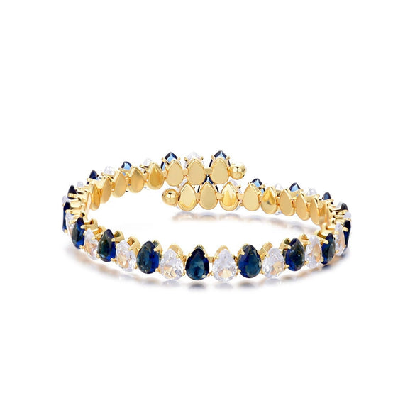 Wholesale Simple Light Luxury Copper Zircon Set Bracelet Jewelry For Female