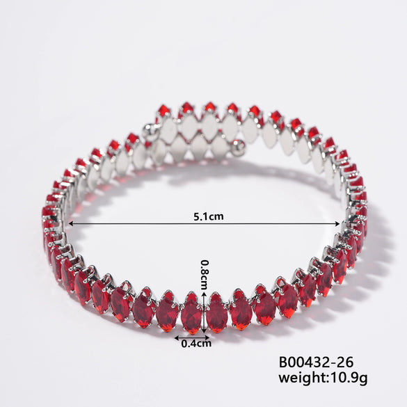 Wholesale Simple Light Luxury Copper Zircon Set Bracelet Jewelry For Female