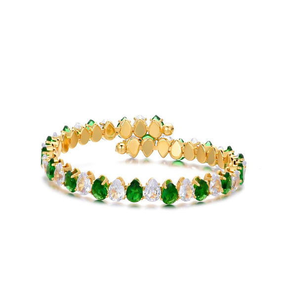 Wholesale Simple Light Luxury Copper Zircon Set Bracelet Jewelry For Female