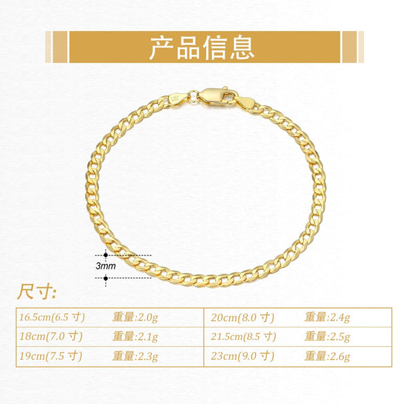 Wholesale Simple Light Luxury Geometric Silver 925 Silver Electroplated Bracelet For Unisex