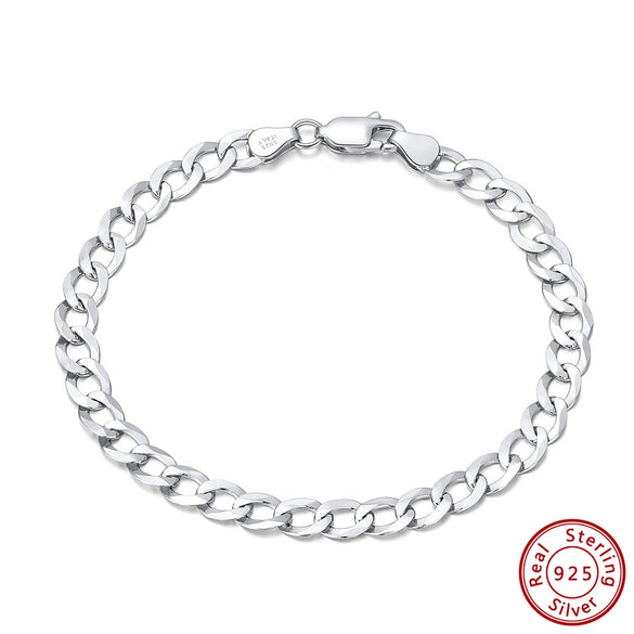 Wholesale Simple Light Luxury Geometric Silver 925 Silver Electroplated Bracelet For Unisex