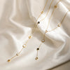 Wholesale Simple Light Luxury Geometric Stainless Steel 18K Gold Plated Love Pendant Necklace For Women