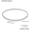 Wholesale Simple Light Luxury Hand Inlaid Stainless Steel Bracelet With Zircon Buckle And Geometric Style Electroplated