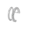 Wholesale Simple Lines Diamond Double C And Double U Shaped Ear Clips For Women And Unisex Made Of Alloy With Rhinestone Design