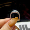 Wholesale Simple Men's Moissanite Ring S925 Sterling Silver Geometric Electroplated