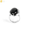 Wholesale Simple Metal Jewelry With Natural Crystal And Copper Oval Air Claw Ring