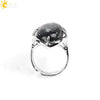 Wholesale Simple Metal Jewelry With Natural Crystal And Copper Oval Air Claw Ring