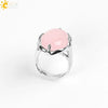 Wholesale Simple Metal Jewelry With Natural Crystal And Copper Oval Air Claw Ring