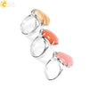 Wholesale Simple Metal Jewelry With Natural Crystal And Copper Oval Air Claw Ring