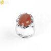 Wholesale Simple Metal Jewelry With Natural Crystal And Copper Oval Air Claw Ring