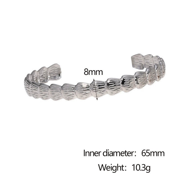 Wholesale Simple Minimalist Electroplated Stainless Steel Bracelet For Women