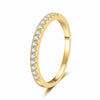 Wholesale Simple Minimalist Geometric S925 Sterling Silver Moissanite Ring Gold Plated For Women